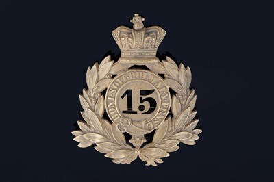 Lot 18 - Victorian 15th (East Yorkshire) Regiment of Foot shako helmet plate