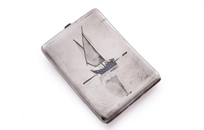 Lot 255 - An Iraqi silver and niello work cigarette case