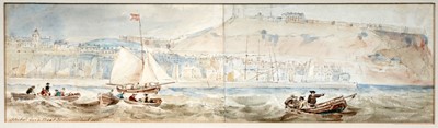 Lot 839 - John Wilson Carmichael - Scarborough, Sketched in a Boat | mixed media