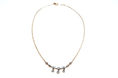 Lot 111 - A Victorian-style aquamarine fringe necklace