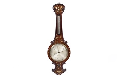 Lot 1015 - A Victorian rosewood wheel barometer