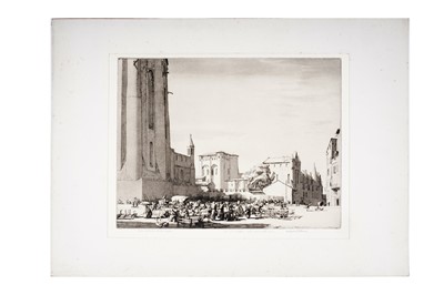 Lot 51 - Malcolm Osborne - The Goose Fair, Albi | etching
