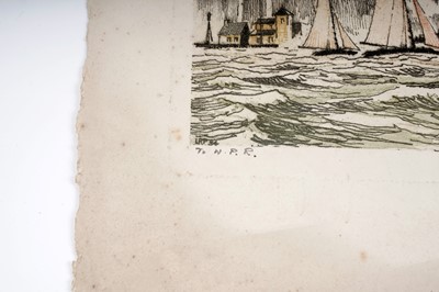 Lot 45 - Leon Rene Pescheret - Yachts, Chicago | etching