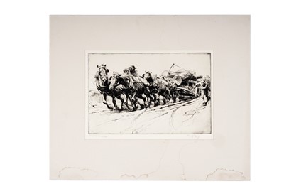 Lot 12 - George Soper - Timber Hauling, No. II | etching
