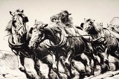 Lot 12 - George Soper - Timber Hauling, No. II | etching