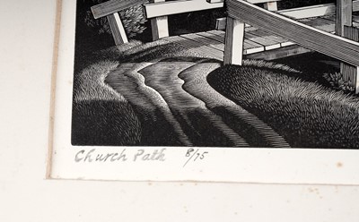 Lot 30 - George Mackley - Church Path | wood engraving