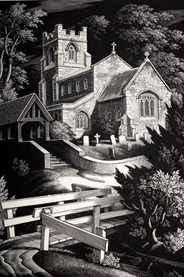 Lot 30 - George Mackley - Church Path | wood engraving