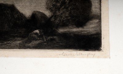 Lot 23 - Sir George Clausen - Ricks by Moonlight | etching