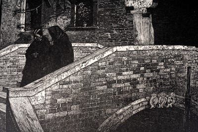 Lot 50 - Sydney Lee - Ponte Paradiso, Venice | wood engraving