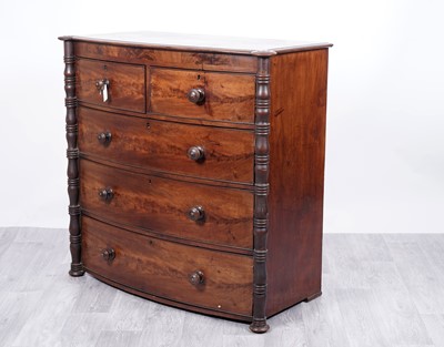 Lot 41 - A Victorian mahogany bowfront chest of drawers