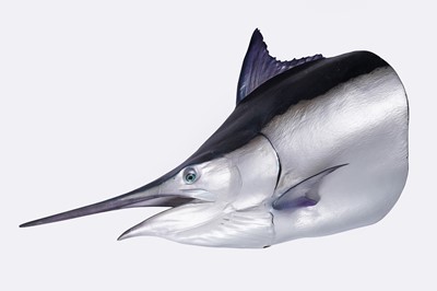 Lot 180 - A full-size fibreglass model of a marlins head