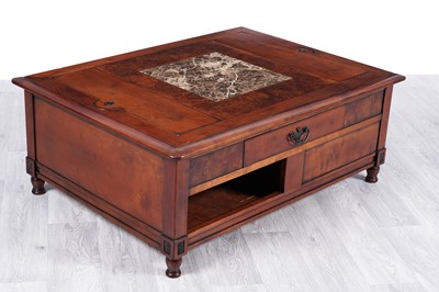 Lot 142 - A contemporary mahogany and birdseye maple coffee table