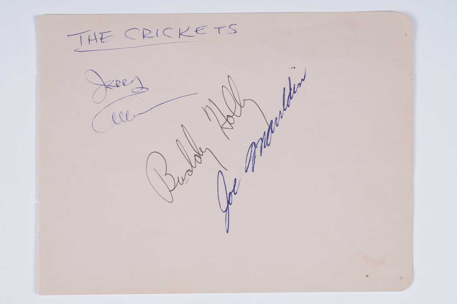 Lot 199 - A Buddy Holly and The Crickets signatures