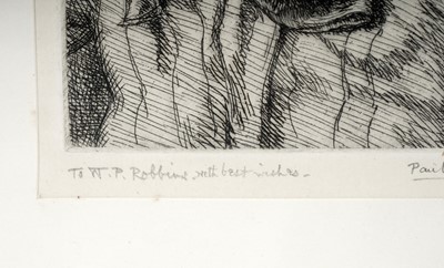 Lot 44 - Paul Drury - Lady with a Bow-Necked Blouse | etching