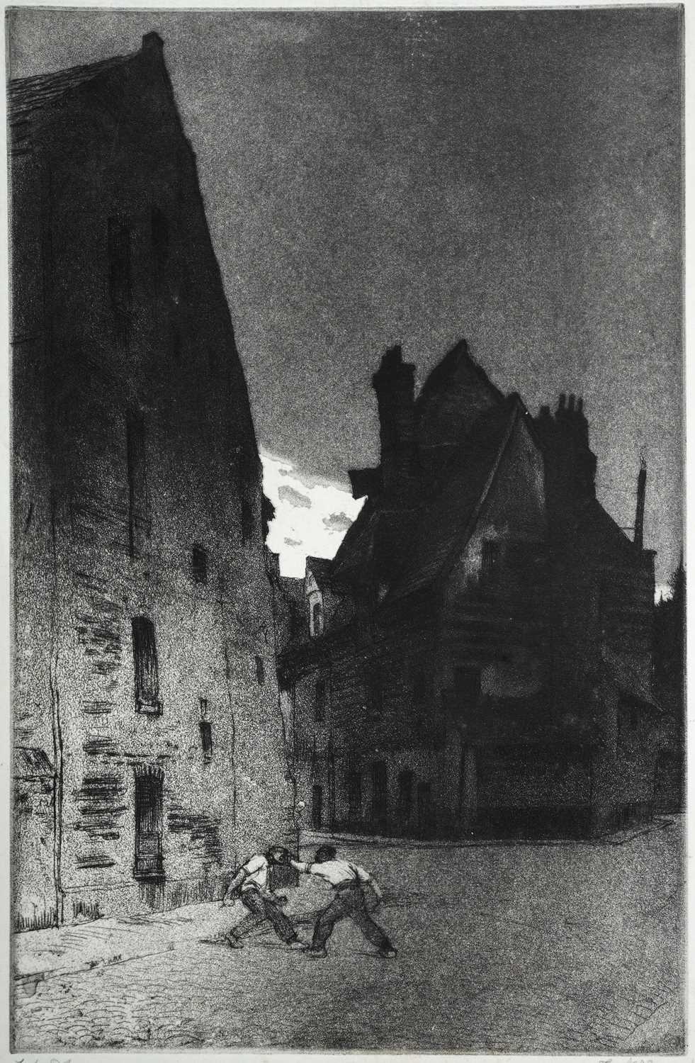 Lot 46 - Frank Lewis Emanuel - Street fighting | aquatint etching