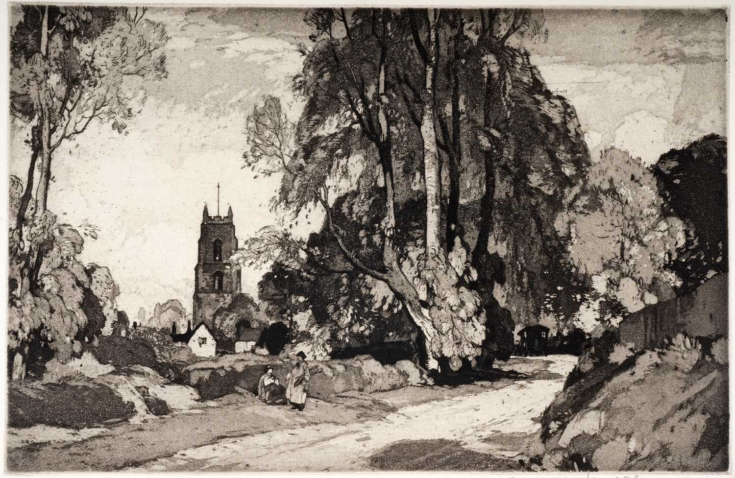 Lot 32 - Leonard Russell Squirrell - Stoke-by- Nayland, Suffolk | aquatint etching
