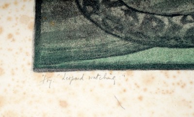 Lot 6 - Elsie Marion Henderson - Leopard Watching | lithograph