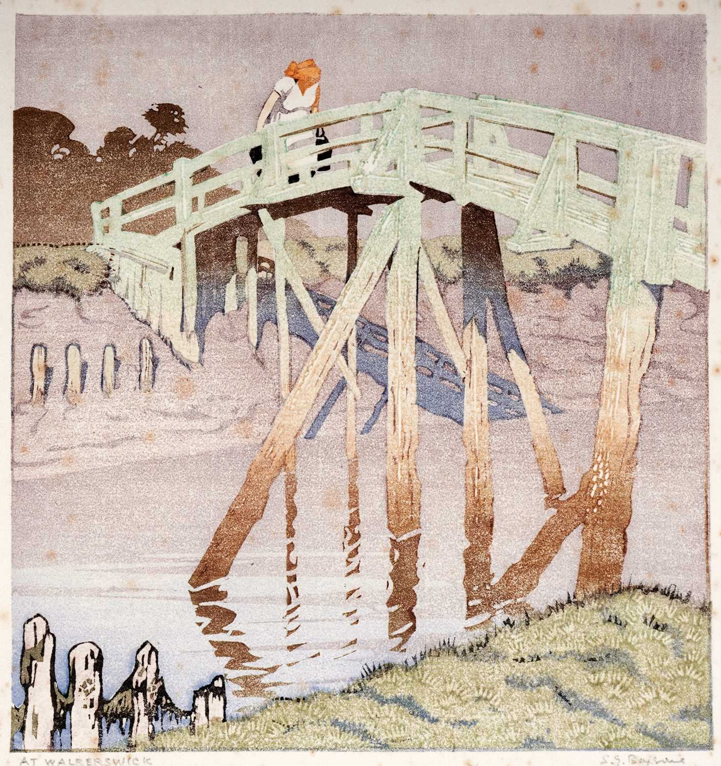 Lot 4 - Sylvan G. Boxsius - At Walberswick | woodcut