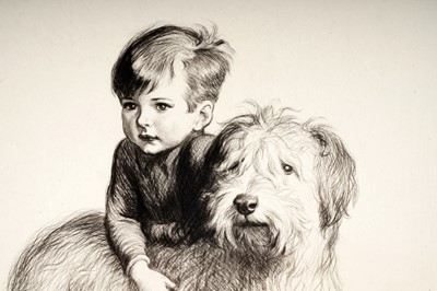Lot 42 - James Henry Dowd - Boy with dog | etching