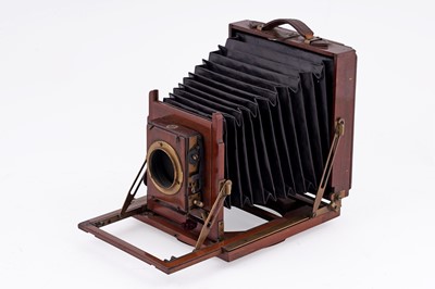 Lot 129 - A Thornton Pickard ‘Ruby’ mahogany and brass plate camera