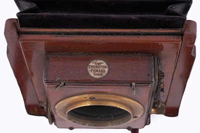 Lot 129 - A Thornton Pickard ‘Ruby’ mahogany and brass plate camera