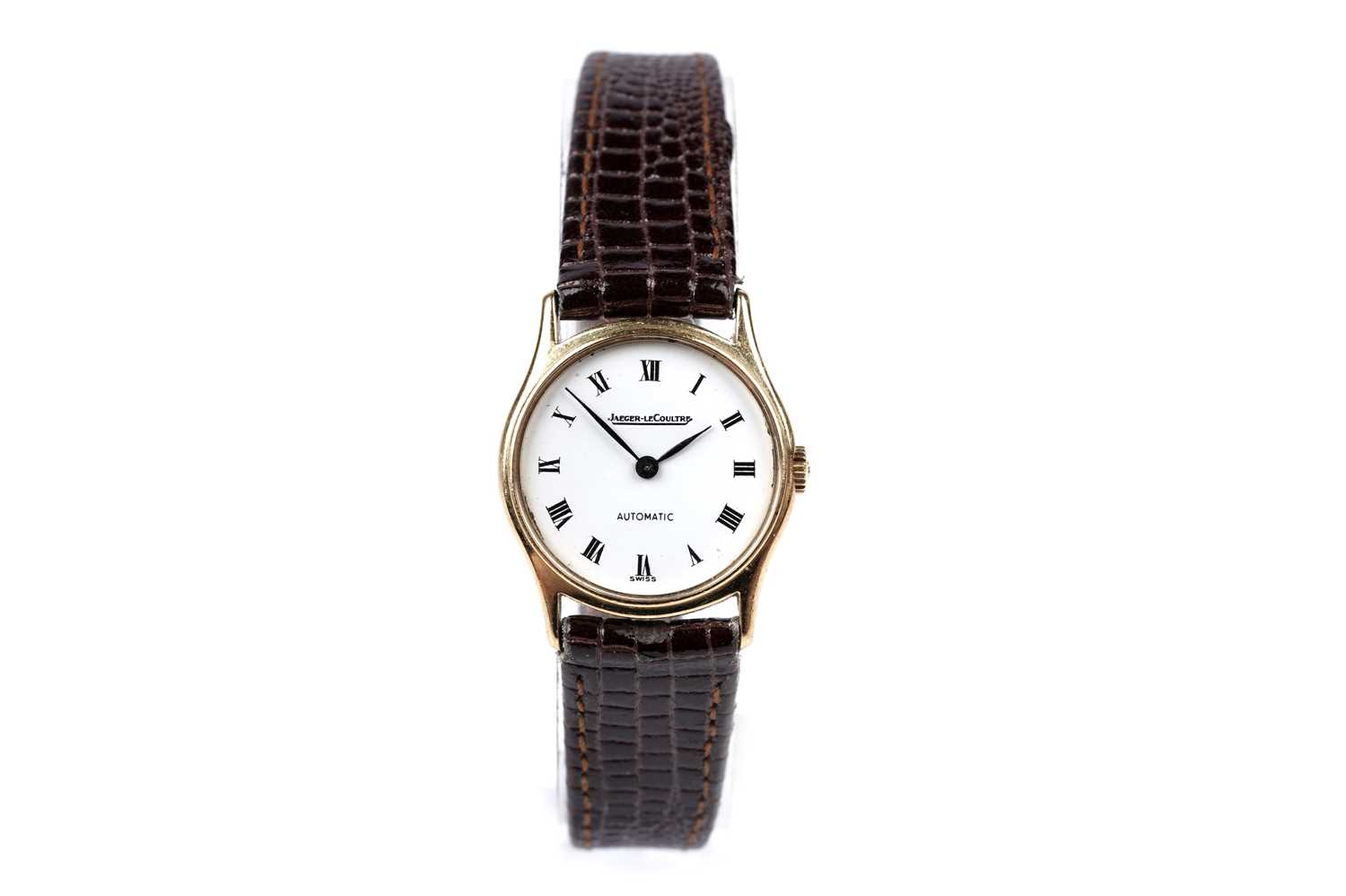 Lot 446 - Jaeger-LeCoultre: an 18ct yellow gold cased automatic lady's wristwatch