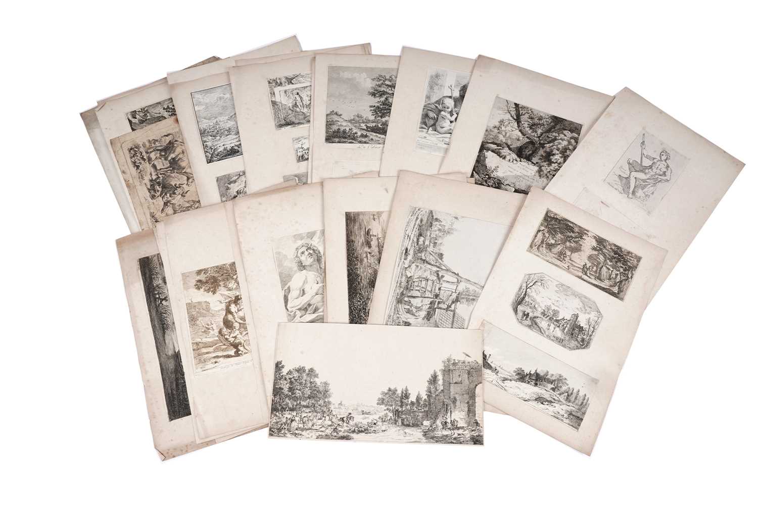 Lot 20 - A collection of 16th Century and later mounted engravings and etchings