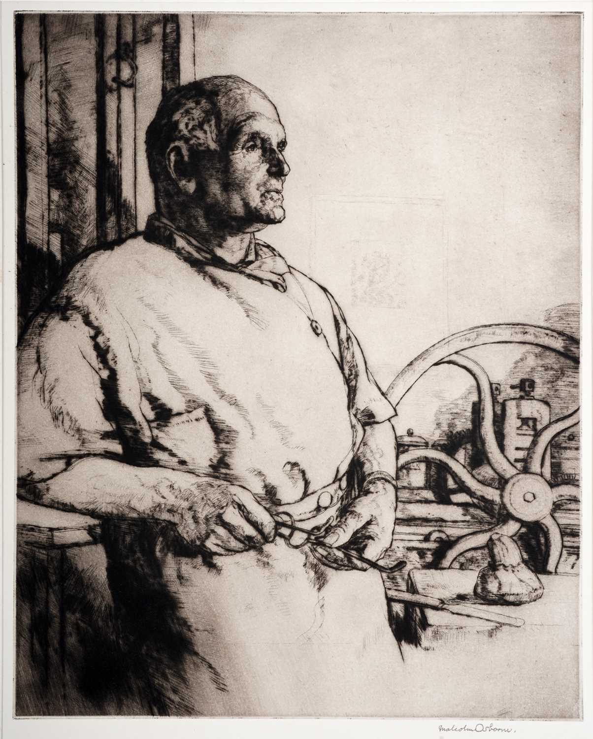 Lot 2 - Malcolm Osborne - Portrait of W.P. Robins | etching
