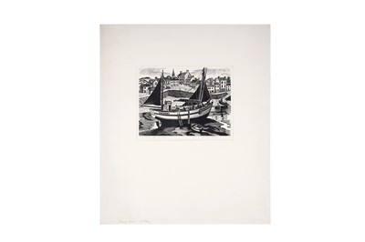 Lot 34 - Norman Thomas Janes - Tunny Boat, Brittany | wood engraving