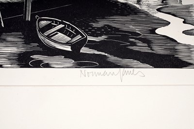 Lot 34 - Norman Thomas Janes - Tunny Boat, Brittany | wood engraving