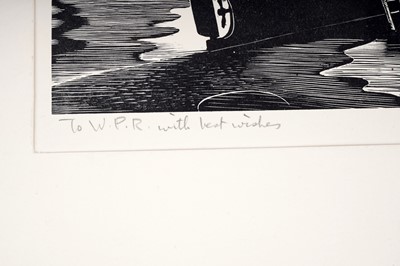 Lot 34 - Norman Thomas Janes - Tunny Boat, Brittany | wood engraving