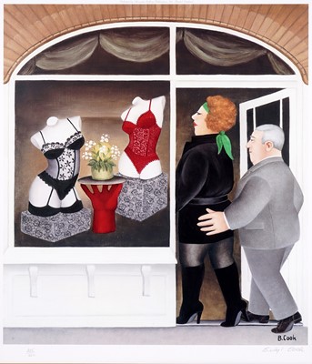 Lot 571 - Beryl Cook - Lingerie Shop | limited edition print