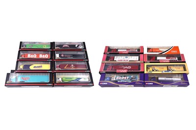 Lot 401 - A collection of eight boxed Corgi diecast ‘Wheelz’ trucks and trailers; and others