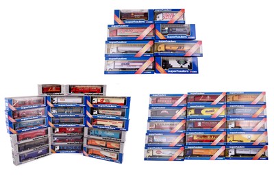 Lot 830 - A collection of forty-three boxed Corgi ‘Superhaulers’ diecast trucks and trailers
