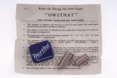Lot 196 - Ascot – The New Racing Game; and 'Owzat – The Cricket Game for All Weathers’