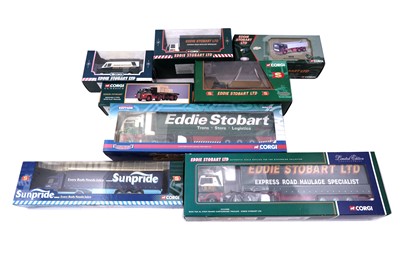 Lot 835 - A collection of eight Corgi diecast Eddie Stobbart Ltd vehicles
