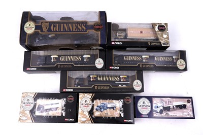 Lot 836 - A collection of eight Corgi diecast Guiness vehicles