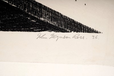 Lot 9 - John Ferguson Ross - Ocean liner from above | lithograph