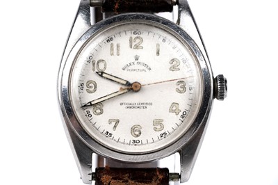 Lot 414 - Rolex Oyster Perpetual: a steel cased automatic chronometer wristwatch