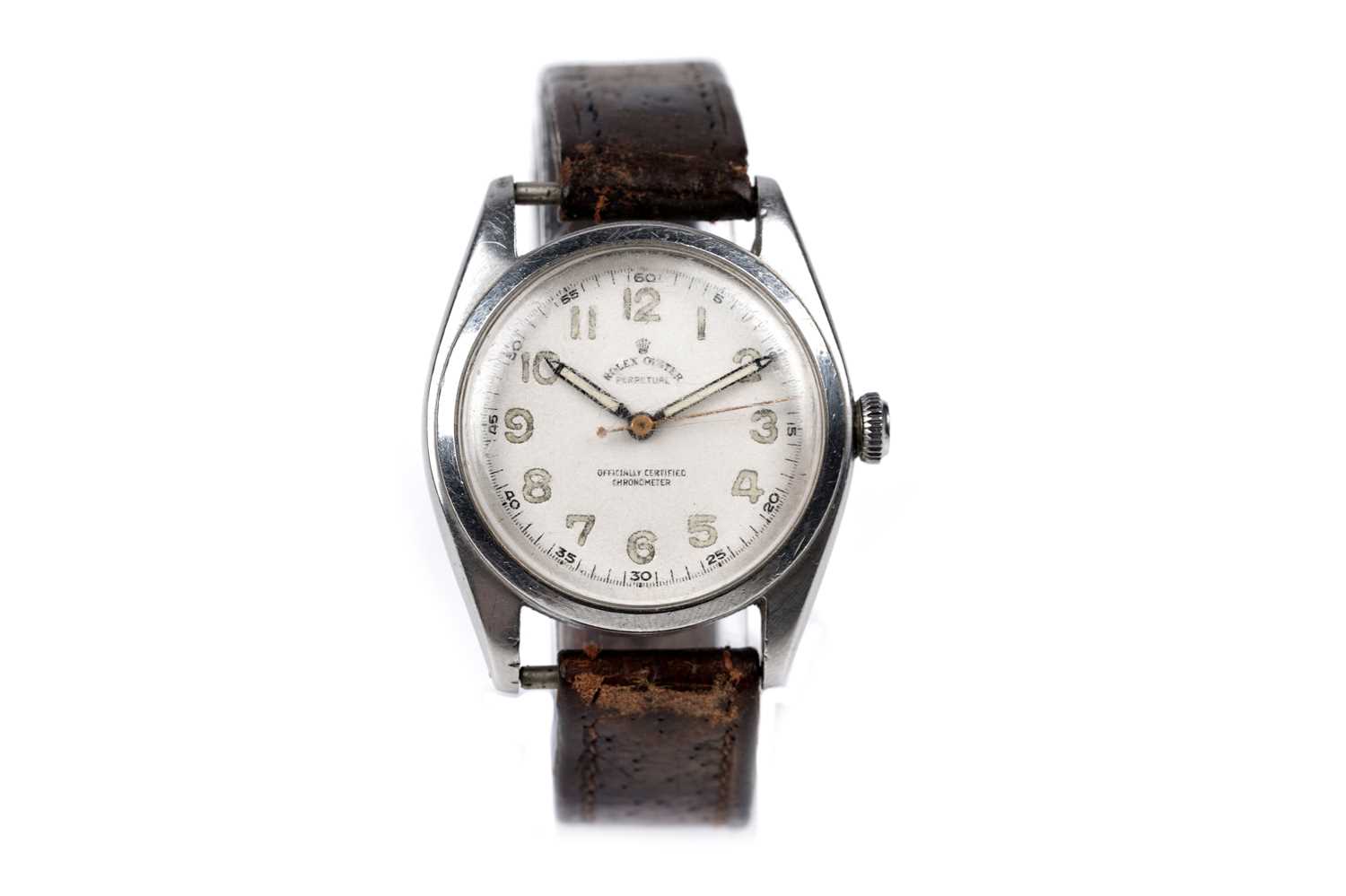 Lot 414 - Rolex Oyster Perpetual: a steel cased automatic chronometer wristwatch