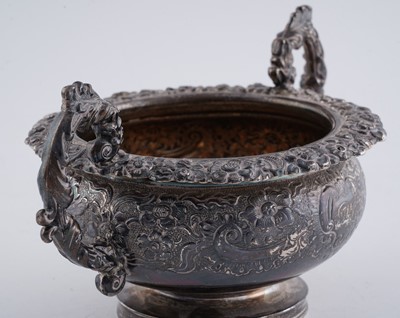 Lot 114 - A late George III silver three piece tea service