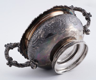 Lot 114 - A late George III silver three piece tea service