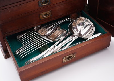 Lot 196 - A late Victorian silver part service of Military, Thread and Shell pattern flatware