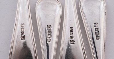 Lot 196 - A late Victorian silver part service of Military, Thread and Shell pattern flatware