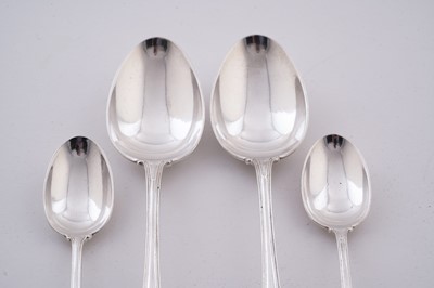 Lot 196 - A late Victorian silver part service of Military, Thread and Shell pattern flatware