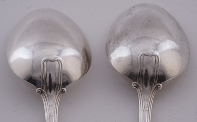 Lot 196 - A late Victorian silver part service of Military, Thread and Shell pattern flatware