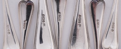 Lot 196 - A late Victorian silver part service of Military, Thread and Shell pattern flatware