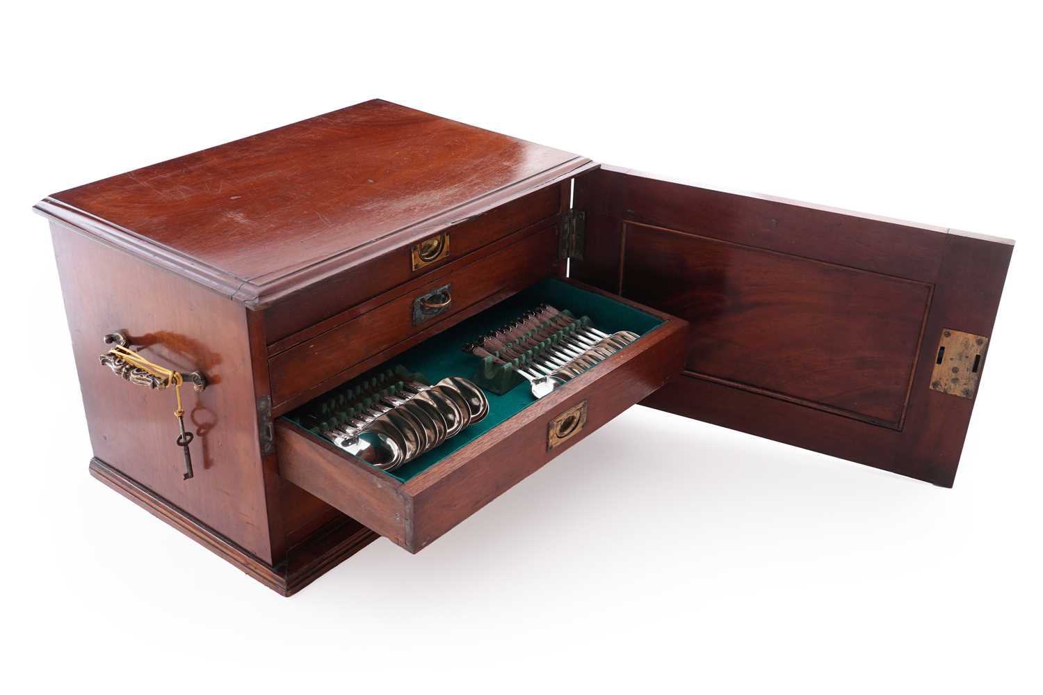 Lot 196 - A late Victorian silver part service of Military, Thread and Shell pattern flatware