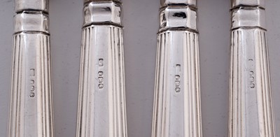 Lot 196 - A late Victorian silver part service of Military, Thread and Shell pattern flatware