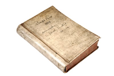 Lot 495 - A bound manuscript memoranda book of the Yearly Meeting of the Religious Society of Friends